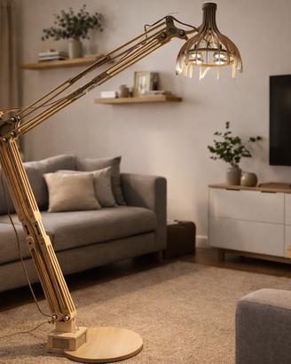 Lampada led da pavimento in legno