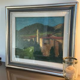 Quadro di F. Tozzi olio su tela”ponte di legno”