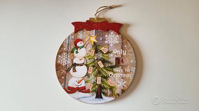 Decorazione natalizia conto alla rovescia Natale