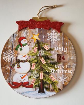 Decorazione natalizia conto alla rovescia Natale