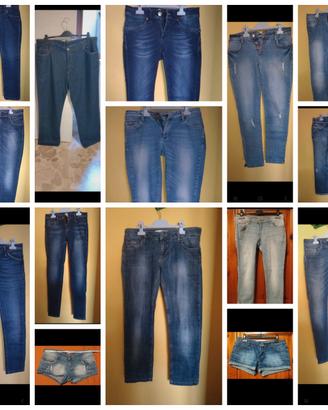 lotto di 15 paia di jeans nuovi assortiti vintage