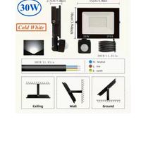 Faretto led IP66 con sensore di movimento esterno