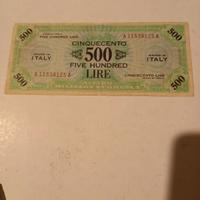 Biglietto 500 lire Allied Military Currency 1943
