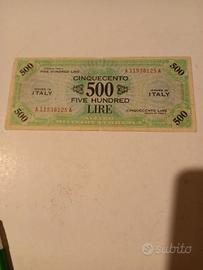 Biglietto 500 lire Allied Military Currency 1943