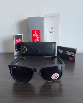 Ray-Ban Justin / Nero Opaco + Lenti Gradual Grey