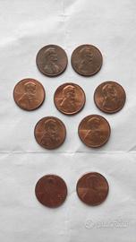 Monete 1 centesimo USA "One Cent"