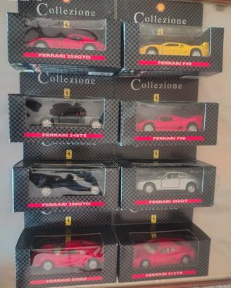 set di 8 modellini ferrari shell  scala 1/39