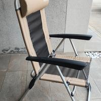 sdraio sedia tela come nuova pieghevole robusta 