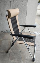 sdraio sedia tela come nuova pieghevole robusta 