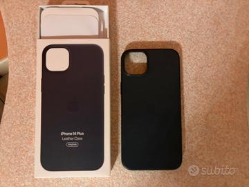 Custodia iphone 14 plus pelle nero mezzanotte