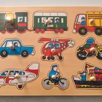 Puzzle ad incastro in legno "Traffico"