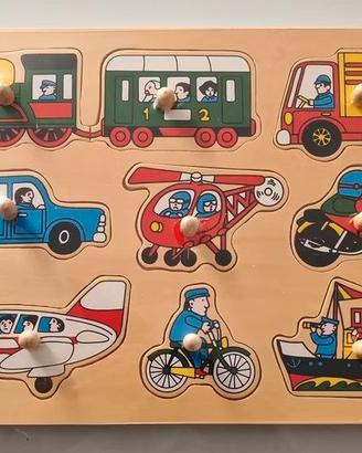 Puzzle ad incastro in legno "Traffico"