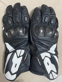 Guanti in vera pelle e carbonio moto