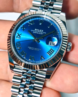 Rolex DJ 41mm 126334 jubilee blu 12/2023 like new