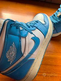 Nike air Jordan 1 university Blue White taglia 45