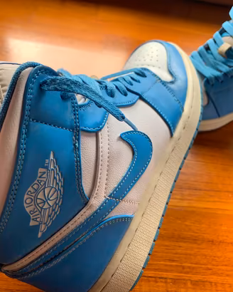 Nike air Jordan 1 university Blue White taglia 45