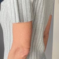 Marchio c belt golfino lana grigio maniche corte