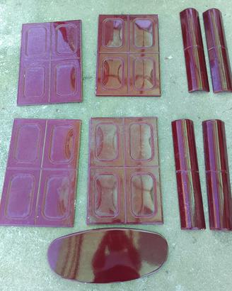 rivestimento maiolica stufa thermorossi 7000