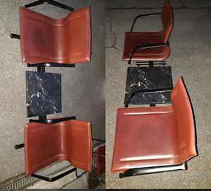 Raro set due sedute in pelle Matteo Grassi