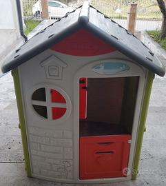 Casetta Smoby bambini robusta - pronta all'uso