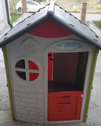 Casetta Smoby bambini robusta - pronta all'uso