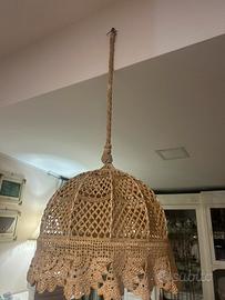 Lampadario shabby in macrame’