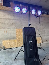 Set Par Led + Case + Stativo + Telecomando