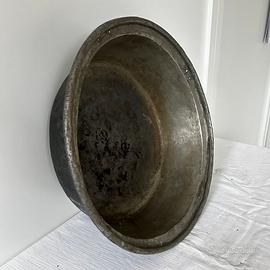 Bacinella antica in rame stagnato Ø 45 cm