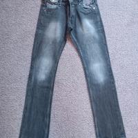 Jeans Olyo da Uomo grigio-nero slavato