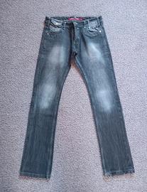 Jeans Olyo da Uomo grigio-nero slavato