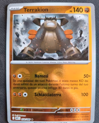 carta Pokemon Terrakion WHT 054 ITA