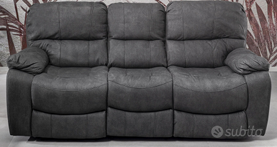 divano 3 posti con 2 relax elettrici