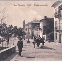 vecchia cartolina postale di Lesa