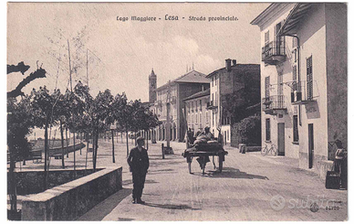 vecchia cartolina postale di Lesa