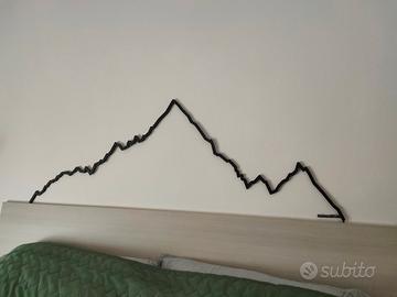 Decorazione parete Monviso montagna 