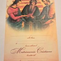 Pergamene attestato ricordo matrimonio lotto 