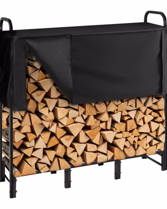 Portalegna con Copertura Impermeabile in Metallo