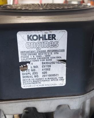 motore kohler non funzionante