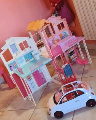 casa barbie con auto 500