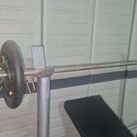 Bilanciere con dischi 34 kg + chiusure clip