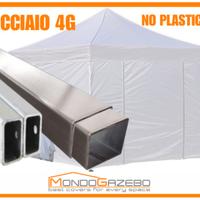 Gazzebo 3x3 acciaio 4 cm impermeabile richiudibile