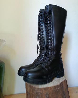 stivali in pelle alti replay tgl39