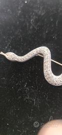 Serpente in argento 925 con zirconi 