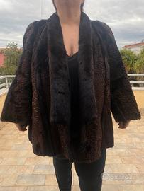 Pelliccia in visone con inserti