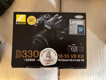 Nikon D3300 AF-P 18-55 VR kit + obiettivo 18-200