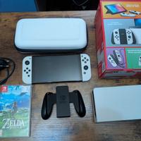 Nintendo Switch Oled 64GB Black/White e Zelda BoTW