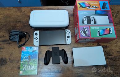 Nintendo Switch Oled 64GB Black/White e Zelda BoTW