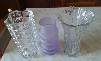 3 Vasi di vetro anni 60/70