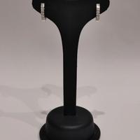 Orecchini in oro bianco e diamanti sintetici