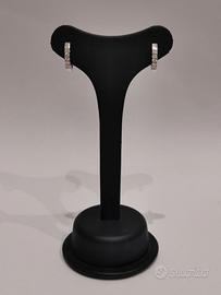 Orecchini in oro bianco e diamanti sintetici